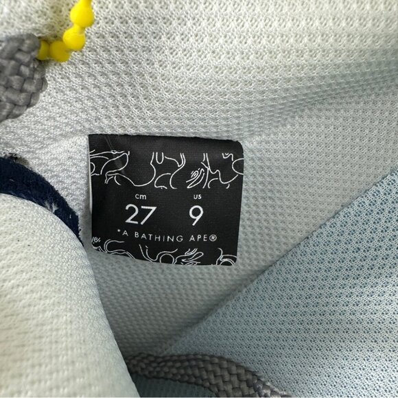 Bape A Bathing Ape Roadsta Express #3 M1 Sneakers Blue and Grey NWT M Size 9 US - Picture 2 of 13